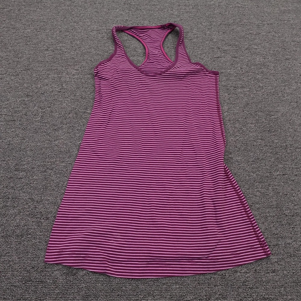 Lululemon Top Womens Small Purple Striped Racerback Tank Casual Summer